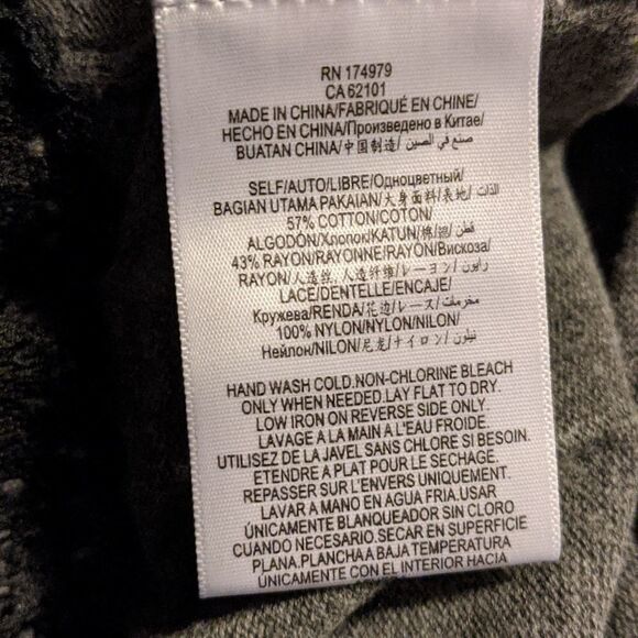 bcbgeneration small grey tunic sweater dress black lace winter cute - Picture 10 of 10